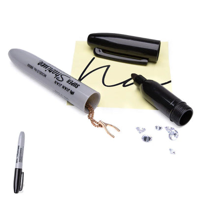 Blue marker hidden storage container for valuables and cash, disguised as a pen.