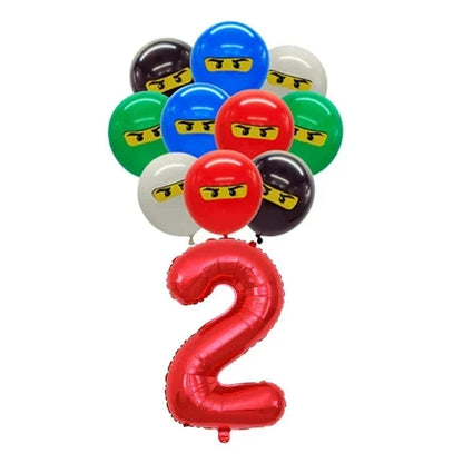 Ninjas Birthday Party Supplies Decorations Disposable Tableware Popcorn Paper Plates Balloons For Boys Kids Birthday Baby Shower Good Vibrations