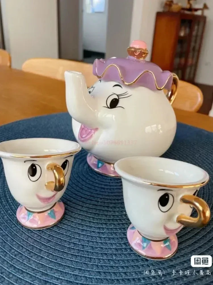 Disney Teapot Cute Cartoon Beauty And The Beast Coffee Pots Mug Mrs Potts Chip Cup Tea Cup Pots One Tea Sets Droshipping Good Vibrations Adult Super Store