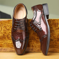 Men's Formal Dress Shoes Oxford Modern Party Tie-up Wedding Office Spring and Autumn Shoes Good Vibrations