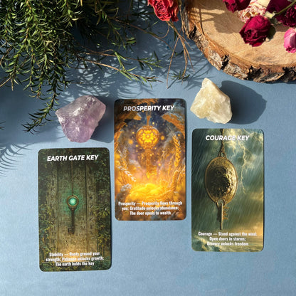 The Key Oracle Card Deck for Beginners, Oracle Card Tarot Set for Clarity, Choice,Life Direction, Fortune Telling Cards for Love Good Vibrations