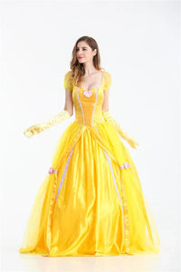 Halloween Costume Adult  Princess Beauty Costume for Women Girl Princess Belle Dress up Ball Gown  Christmas Dresses for Women Good Vibrations