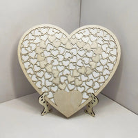 Wedding Guest Book Wood Personalized Heart Wedding Guestbook Rustic Wedding Guest Book with Heart Drop Box for Party Good Vibrations