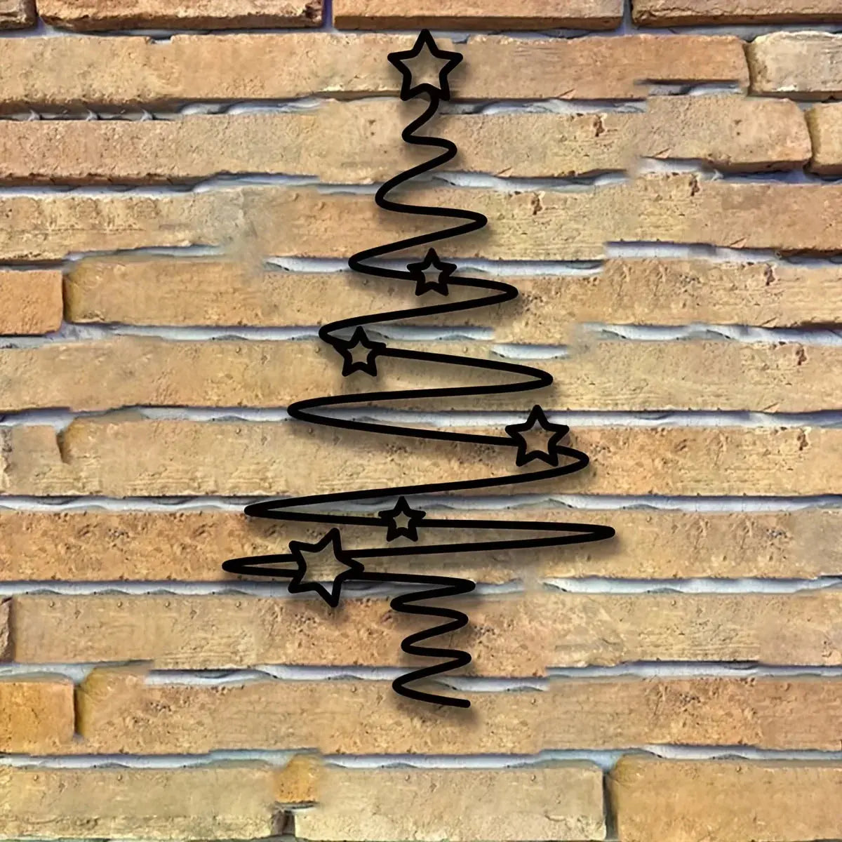 [Wall Decoration Christmas Tree] Elegant Black Christmas Tree Wall Art - Non-Electric Holiday Decor for Indoor & Outdoor. Good Vibrations