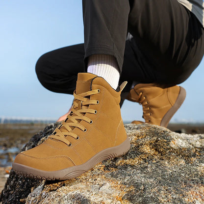 boots men outdoor walking shoes Wide-Toe-Box Barefoot Shoes for Men boots men flats Comfortable casual shoes men mocassin Good Vibrations