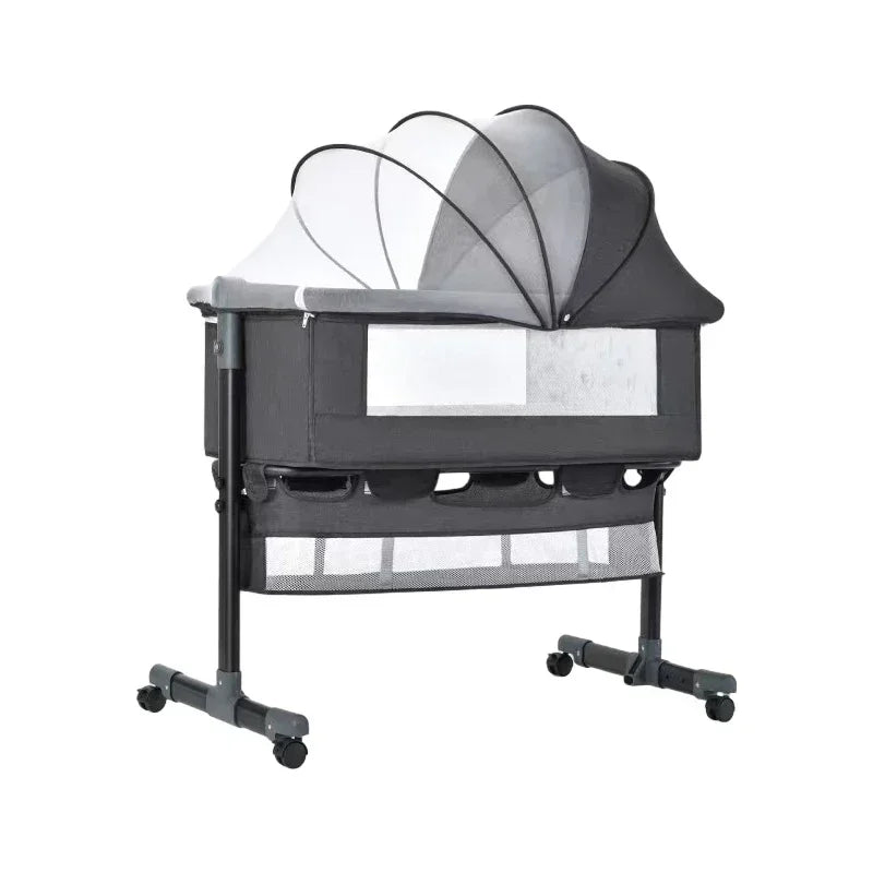 Portable Bedside Sleeping Equipment for Infants, Baby Crib with Covered Bed, Baby Cradle, Newborn Bed Good Vibrations