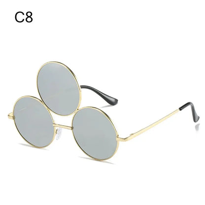 Third Eye Sunglasses Novel Chinese Style Erlang God Three Eyes Punk Glasses Funny Party Halloween Cosplay Glasses Good Vibrations