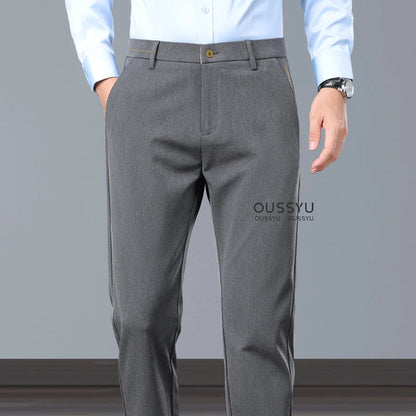 New Spring Summer Luxury Formal Pants Men Business Banquet Party Gentleman France Work Office Formal Pantalones Hombre Clothing Good Vibrations