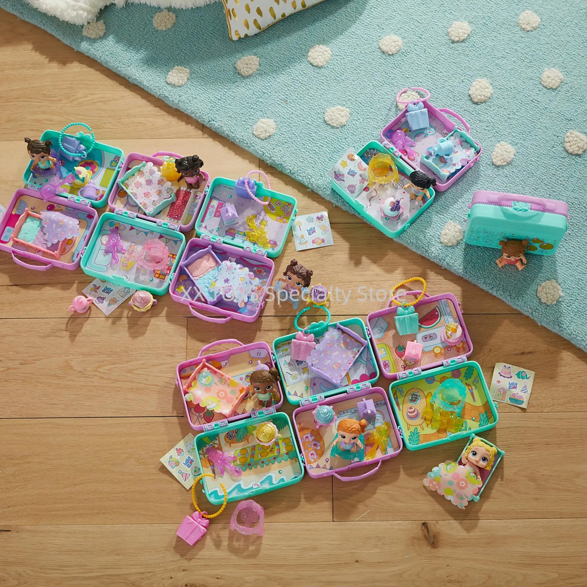 Baby Alive Foodie Cuties Party Series Doll Playset Blind Box Surprises Toys 3-Inch Cute Mini Baby Girls Play House Toys Gifts Good Vibrations