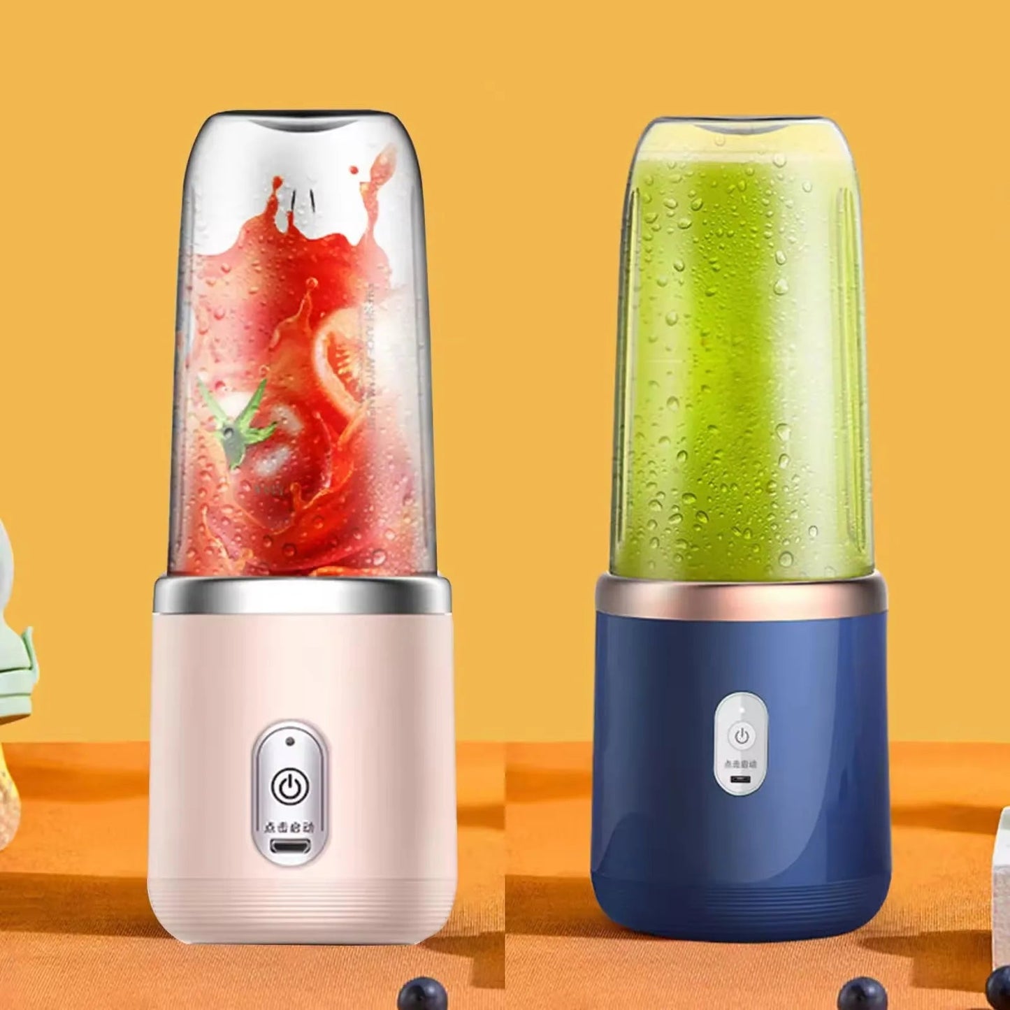 Portable Blender Bottle Multifunction Juice Blender Fresh Juice Smoothie Blender Ice CrushCup Food Processor Juicing Tool Good Vibrations