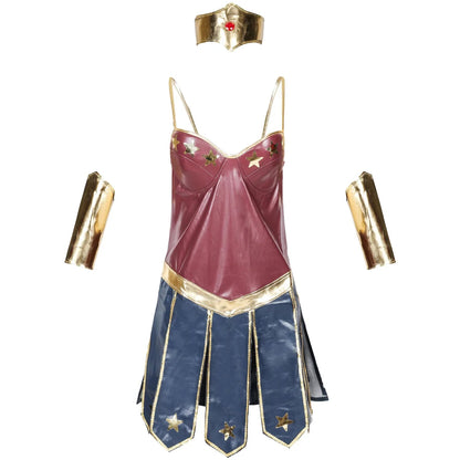 Movie Outfit Cosplay Uniform Skirt Ladies Woman Halloween Party Wonder Dresses Fantasia Fancy Dress Costume Good Vibrations