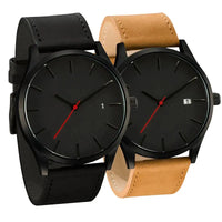 Relogio Masculino Sports Men's Wristwatches Leather Male Clock Minimalistic Watches Famle Quartz Simple Designer Reloj Hombre Good Vibrations