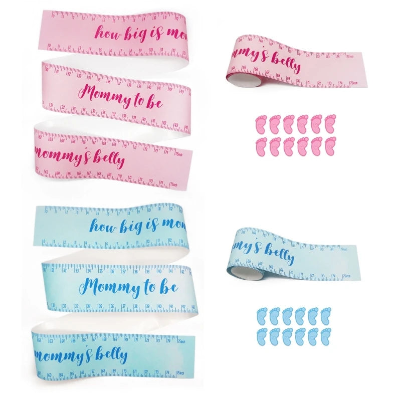 How Big is Mommy's Belly? Includes 1 Mommy's Belly Measuring Tape and 12 Stickers, Gender Neutral Fun Baby-Shower Game Good Vibrations