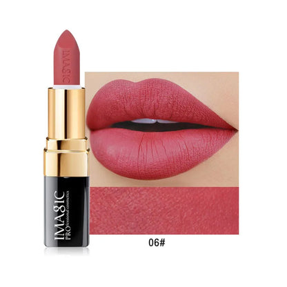 IMAGIC Lipstick Moisturizer Lips Smooth Lip Stick Long Lasting Charming Lip Lipstick Cosmetic Beauty Makeup 12 Colors Good Vibrations
