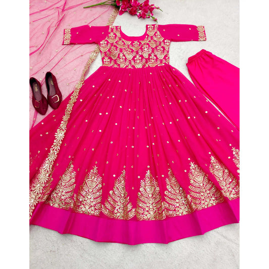 Designer Wedding Dresses Elegant Party Wear Gown with Pendant and Beautiful Dupatta Good Vibrations