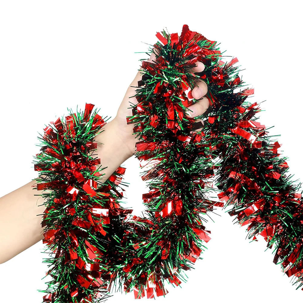 2M Merry Christmas Decorations Strip Ribbon Christmas Tree Ornament Bears Gingerbread People Snowmen New Year Supplies Red Green Good Vibrations