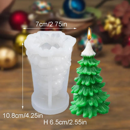 Christmas Tree Car Silicone Aromatherapy Candle Mold 3D Cedar Bus Shape DIY Plaster Resin Making Tool Handmade Party Favor Decor Good Vibrations