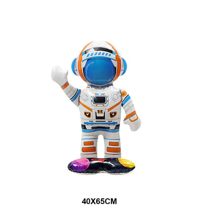 4D Standing Astronaut Spaceman Balloons Rocket Foil Balloons Kids Toys Baby Shower Outer Space Themed Birthday Party Decorations Good Vibrations