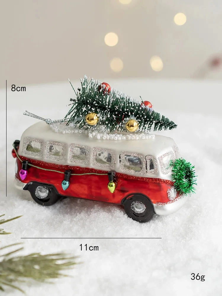 Christmas Glass Ornament Merry Christmas Decorations for Home 2024 Xmas Tree Ornament Navidad Noel Kids Gift Happy New Year 2025 Good Vibrations