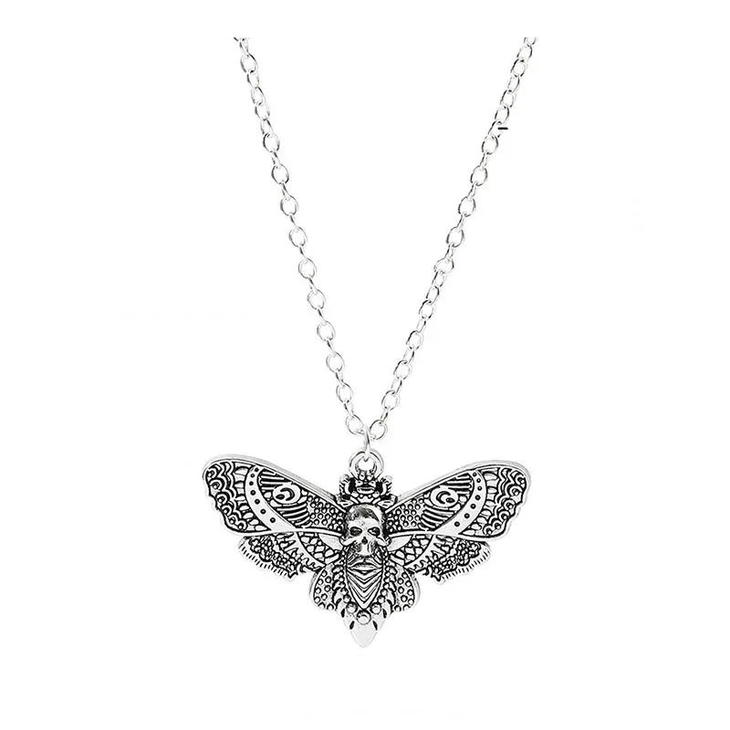 Vintage Fashion Death Moth Dangle Drop Earrings for Women Trendy Halloween Jewelry Christmas Gifts Good Vibrations