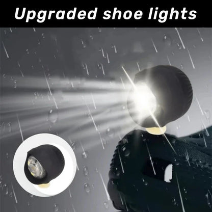 2PCS Outdoor Camping Crocs Headlight Upgrade Rechargeable Adult Children's Shoes Charm Decoration Good Vibrations