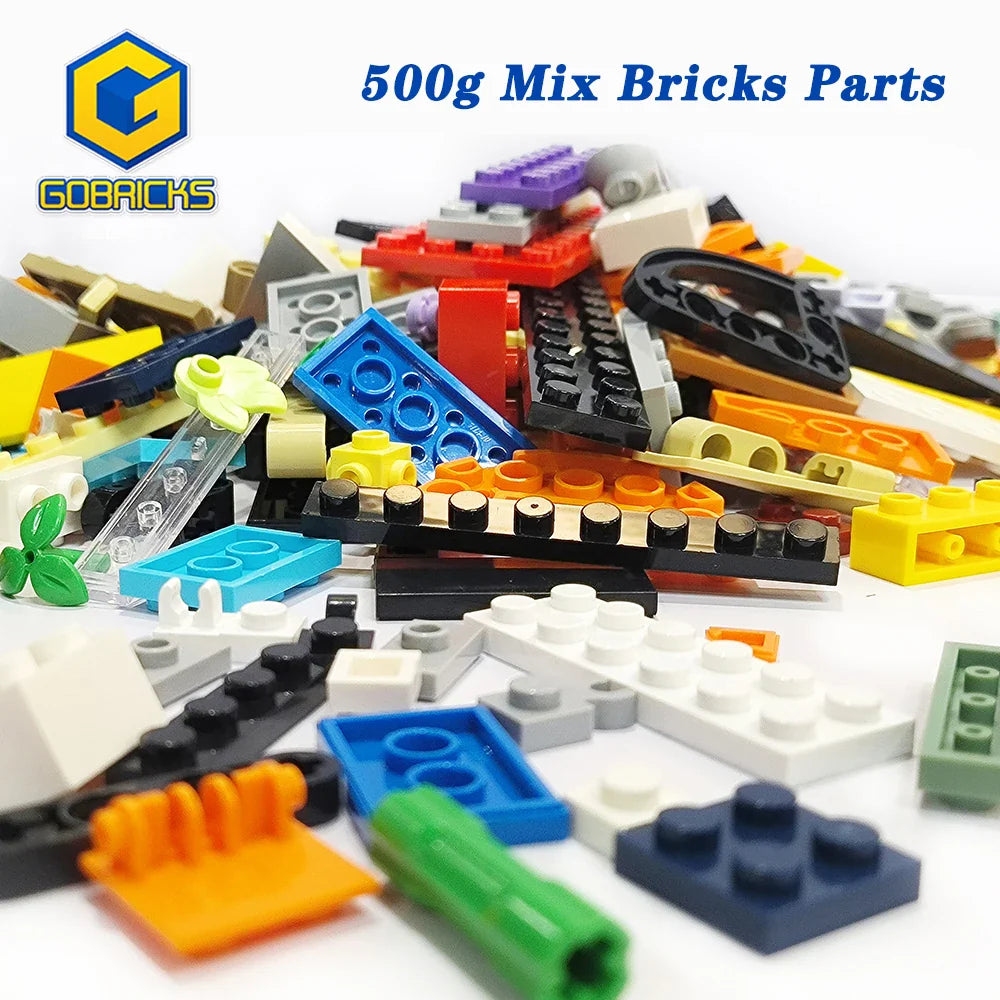 Gobricks 500g Mix Basic Bricks Technology Random Parts Freely DIY MOC Toy Model Building Block Gift Customized Factory Wholesale Good Vibrations
