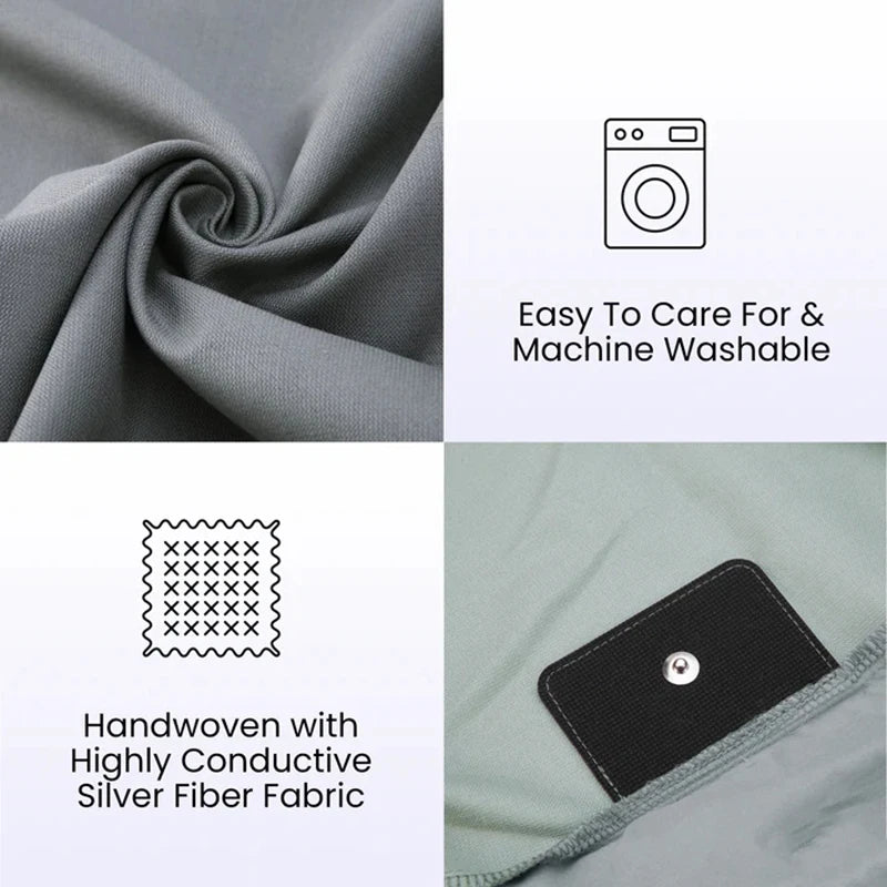 Grounding Sheet for Better Sleep - Cotton and Silver Conductive Fitted Sheet with Grounding Cord, Machine Washable for Twin Good Vibrations