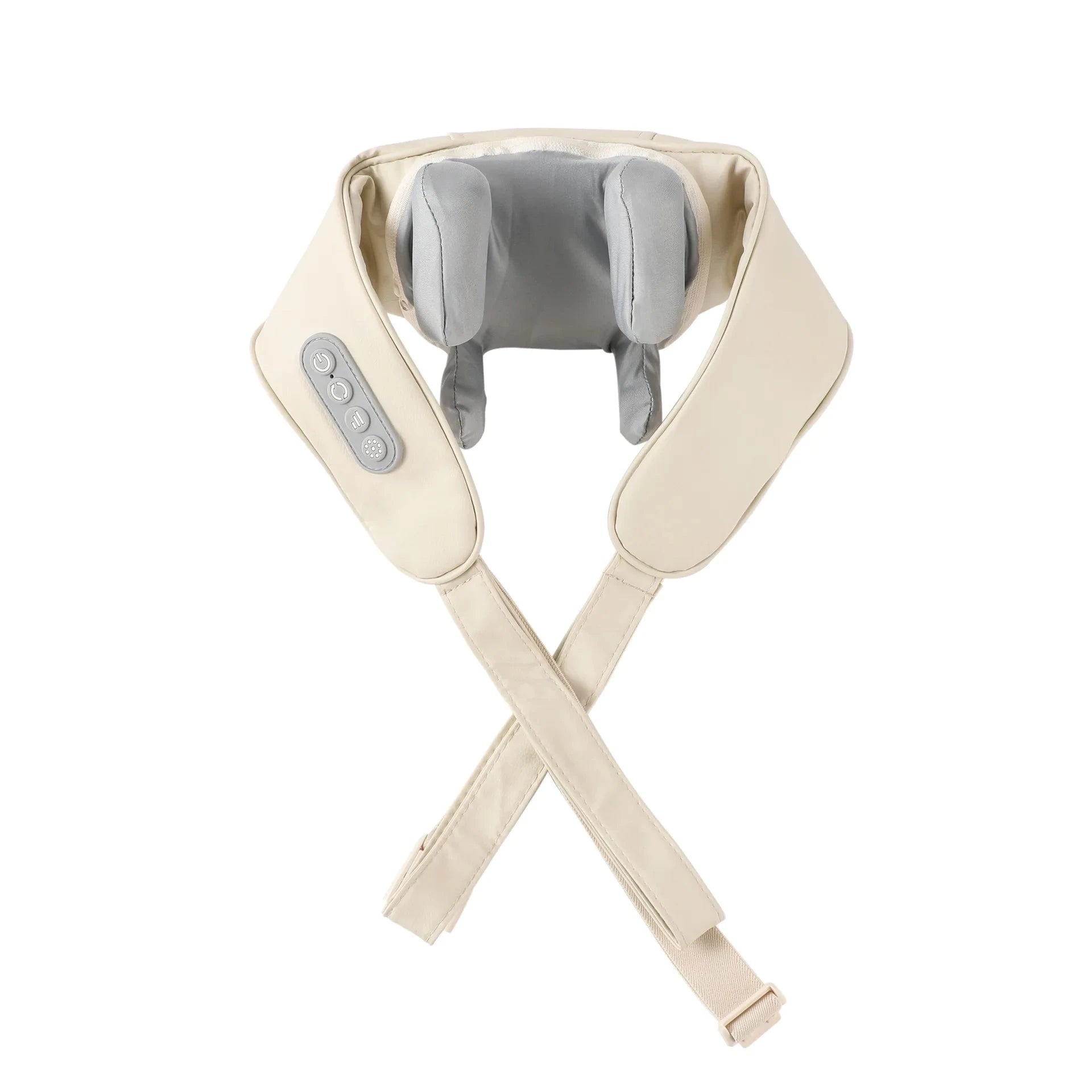 20W Beige Neck And Shoulder Massager Wireless Shoulder And Back Kneading Massage Shawl Trapezius Neck Cervical Masajeador Good Vibrations