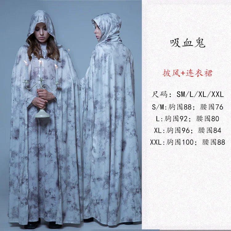 Women Halloween Vampire couple uniform Purim Cosplay Costumes men Horror Ghost Dead Zombie Corpse Bride costume Dress adult Good Vibrations