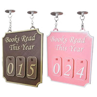 Book Decor for Shelf Bookshelf Counter Bookish Reader Bookworm Track Yearly Reading for Classroom Librarian Women Men Good Vibrations