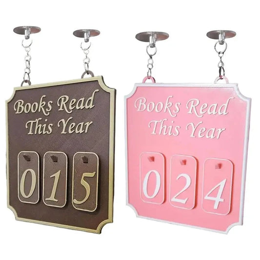 Book Decor for Shelf Bookshelf Counter Bookish Reader Bookworm Track Yearly Reading for Classroom Librarian Women Men Good Vibrations