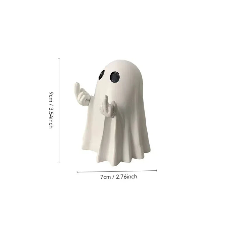 New Cute Cute Ghost Statue Ghosts Small Scary Ghost Figurines Halloween Home Decorations Coffee Table Centerpieces Shelf Good Vibrations