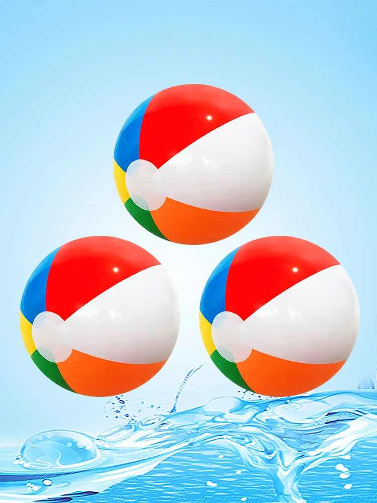 3 Pcs Inflatable Beach Ball Colorful Balloons Swimming Pool Party Water Game Beach Sports Ball Fun Toys for Kids Good Vibrations