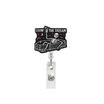 New Glitter Acrylic Retractable Nurse Badge Reel Doctor Teacher Student Name Id Card Holder Keychains Lanyard Wholesale Good Vibrations