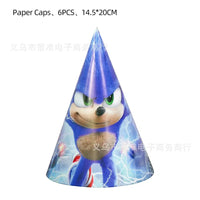 New Sonics Birthday Party Decorations Kids Party Supplies Paper Cups Tablecloth Cake Toppers Backdrop Baby Shower Decoration Good Vibrations