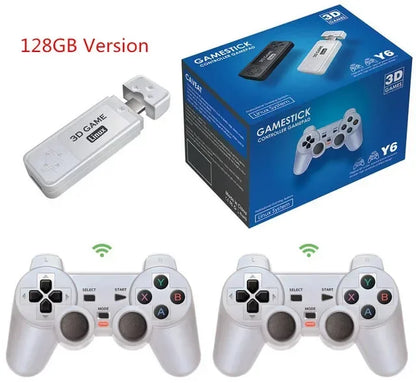 Y6 Game Stick Retro Video Game Console 2.4G Wireless Controller 4K HD TV Video Portable Handheld Game Console Family Multiplayer Good Vibrations
