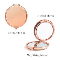Wedding Favors for Guests Personalized Pocket Mirrors Wedding Souvenirs Customized Rose Gold Metal Compact Mirrors Good Vibrations