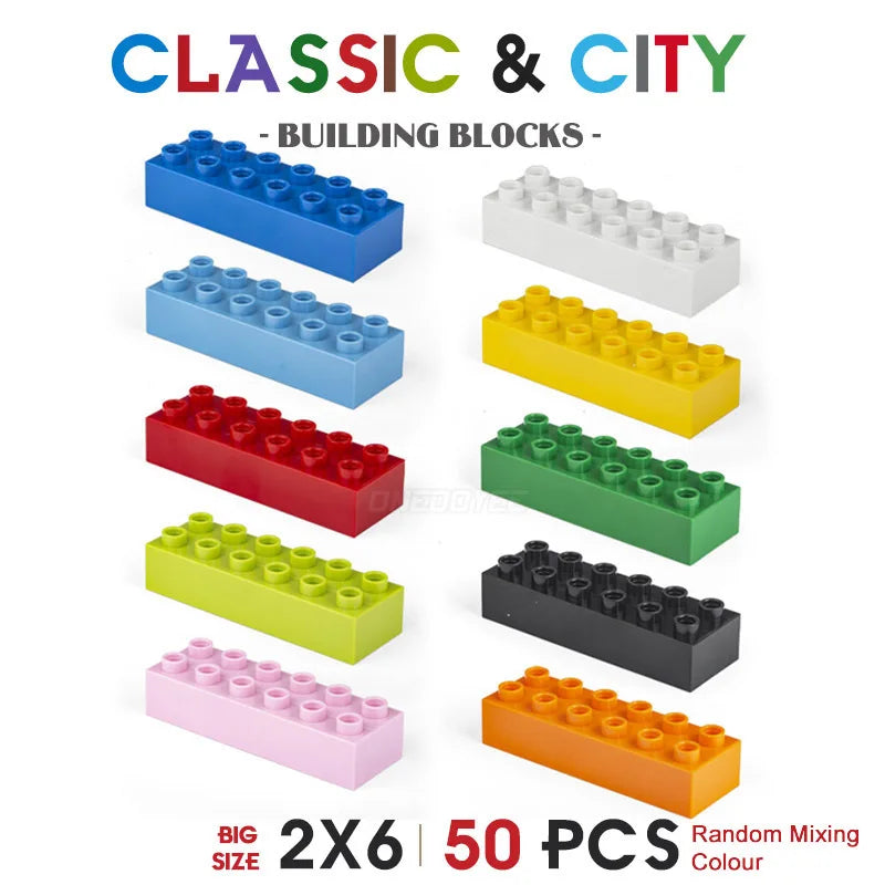 NEW Big Building Blocks For Toddlers Baby Large Classic Building Bricks Set Toys Kids Christmas Gift Compatible With Major Brand Good Vibrations