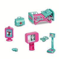 Toy Model Ambulance School Bus Puzzle Inertia Toy Car Playhouse Doctor Toy Car Model with Doll Accessories Christmas Gift Good Vibrations