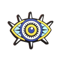 Shoe Charms for Crocs Accessories
 Blue Eyes Shoes Charm for Croc Decorations Pins Men Accessory Jeans Woman Clogs Clips Badges Good Vibrations