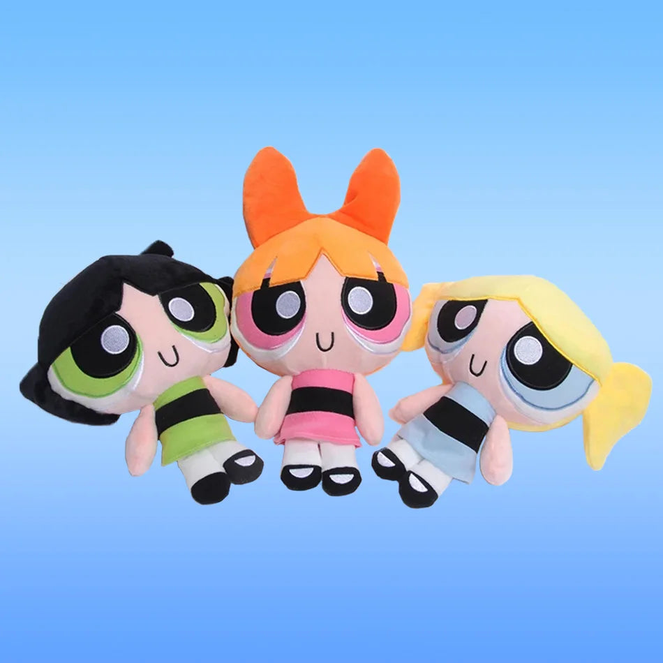20Cm The Powerpuff Girls Plush Doll Cute Girly Heart Cartoon Blossom Buttercup Bubbles Plush Doll Decoration Toy Gift Good Vibrations