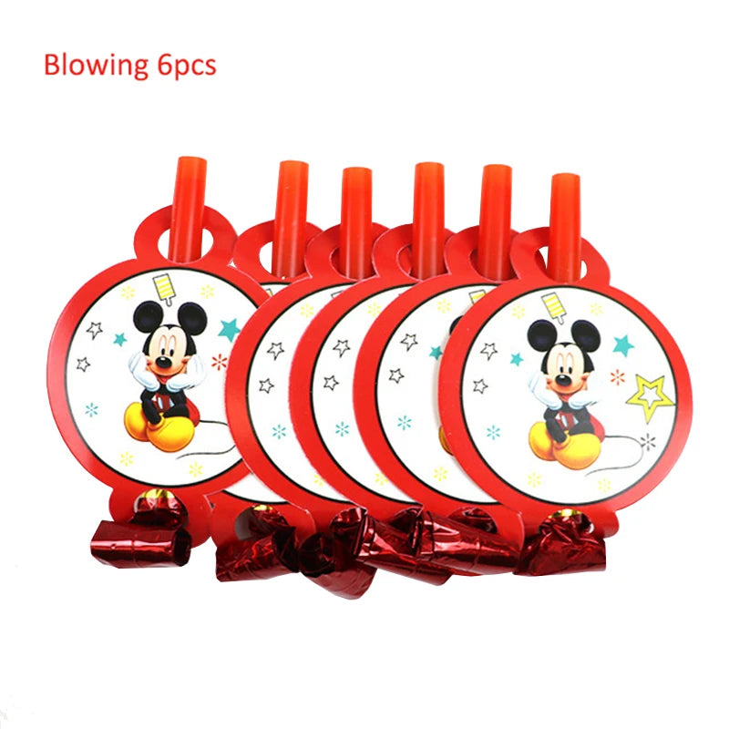 Mickey Mouse Theme Disposable Tableware Cups Plate Baby Children Birthday Party Supplies Boy Family Good Friend Party Decoration Good Vibrations