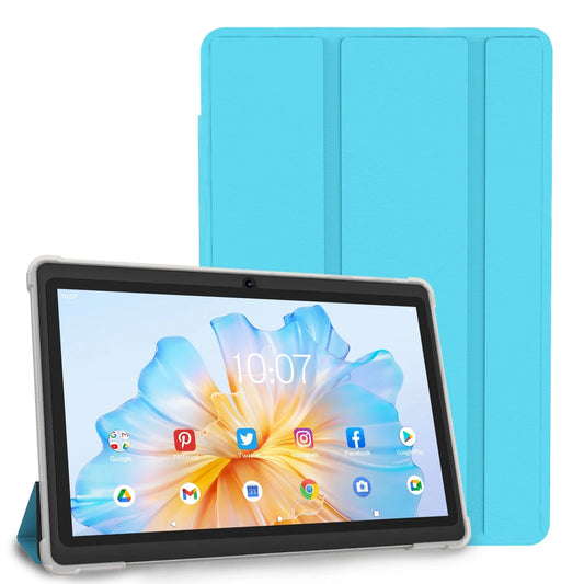 Pritom 7 Inch Tablet PC, Android 13 Quad Core, 4GB(2+2GB Virtual) RAM 32GB ROM, WiFi, Dual Camera, USB C, with Leather Case Good Vibrations