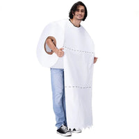 Cosplay Funny Couples Rolling Paper Clothing for Halloween Up Party Fancy Dress Tissue Toilet Performance Costumes Adults Good Vibrations