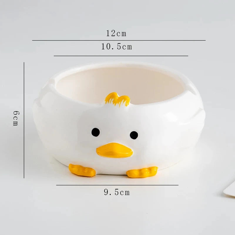 Cartoon Cute Duck Ceramic Decorative Ashtray Trend Personality Fashion Desktop Porch Home Decoration Storage Good Vibrations Adult Super Store