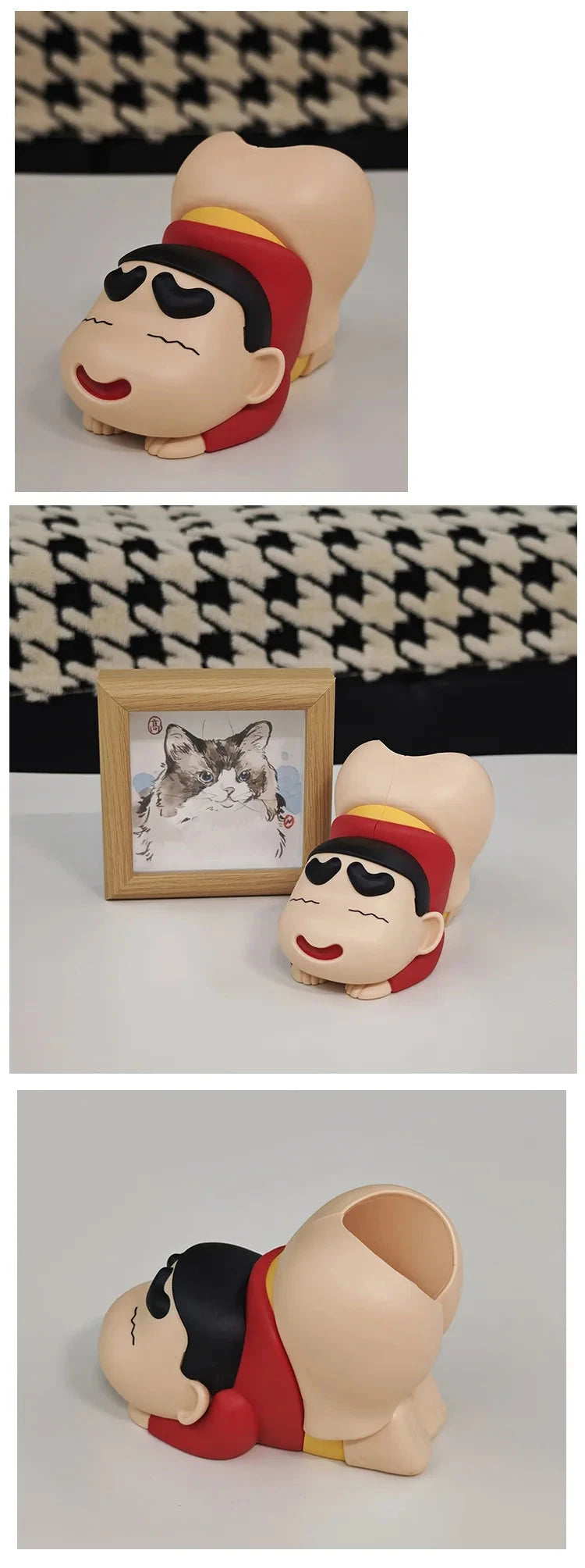 Crayon Shin-chan Pen Holder Funny Butt Desk Organizer Gift for Best Friend Kids Birthday Office Decor Funny Pen Holder Gift Good Vibrations