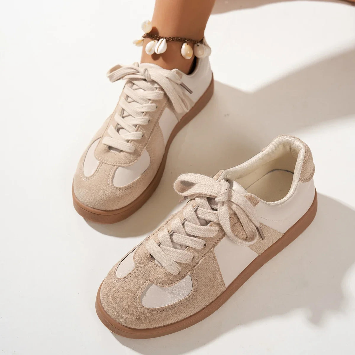 Women Sneakers 2024 Spring Autumn New Fashion Training Comfortable Breathable Sneakers Women Casual Lace Up Flat Shoes for Women Good Vibrations