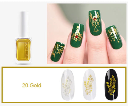 11ml 24 Colors Nail Stamping Polish Gold Silver Nails Art Varnish for Stamping Plate DIY Nail Printing Polish Nail Art Tools Good Vibrations