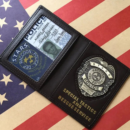 Game Leon Scott Kennedy Metal badge wallet RE4 Ada wong Chris Redfield Rebecca  Customized game wallet Cosplay accessories Good Vibrations