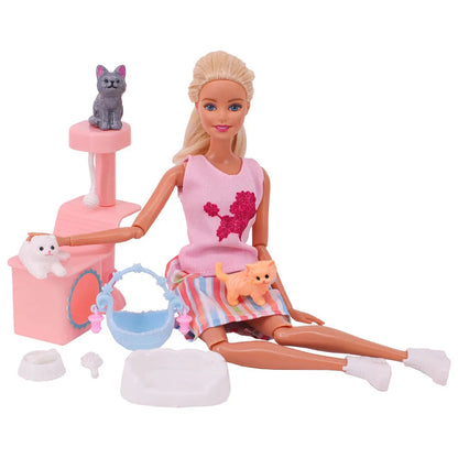 Doll House Furniture Bed Table Chair For 11.8inch 30cm Doll Plastics Cleaning Tools Accessories Mini Furniture Model Gifts Toys Good Vibrations